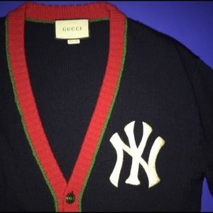 Gucci Cardigan from the NY Yankee Patch collection